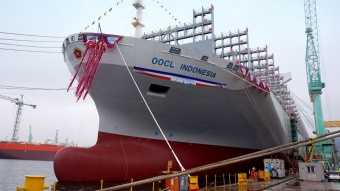 אניית OOCL INDONESIA. אניית ענק מדגם ״ג׳יגה״